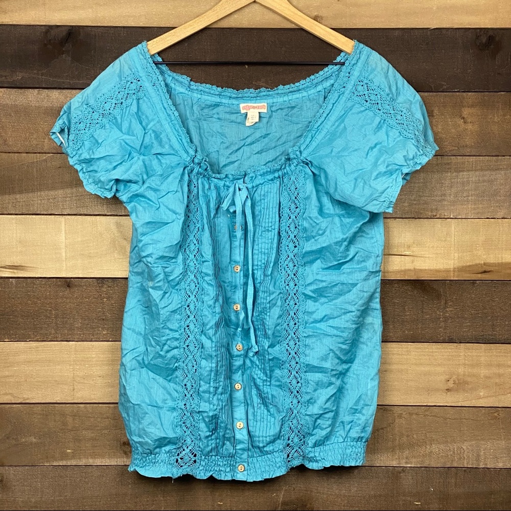 Sugar Tart Women’s Blue Blouse Top